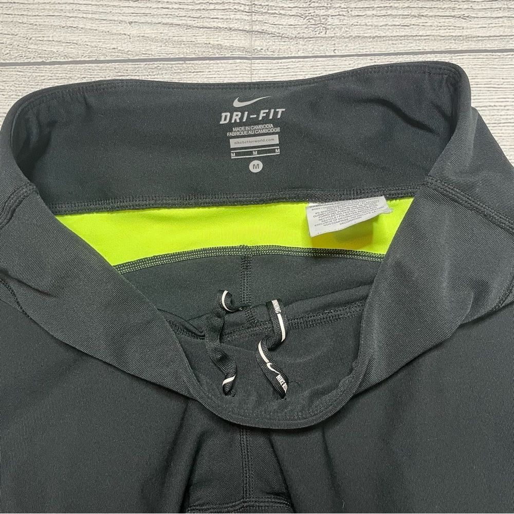 Nike Dri-Fit Crop Workout Leggings Bright Yellow Accent - Picture 5 of 11